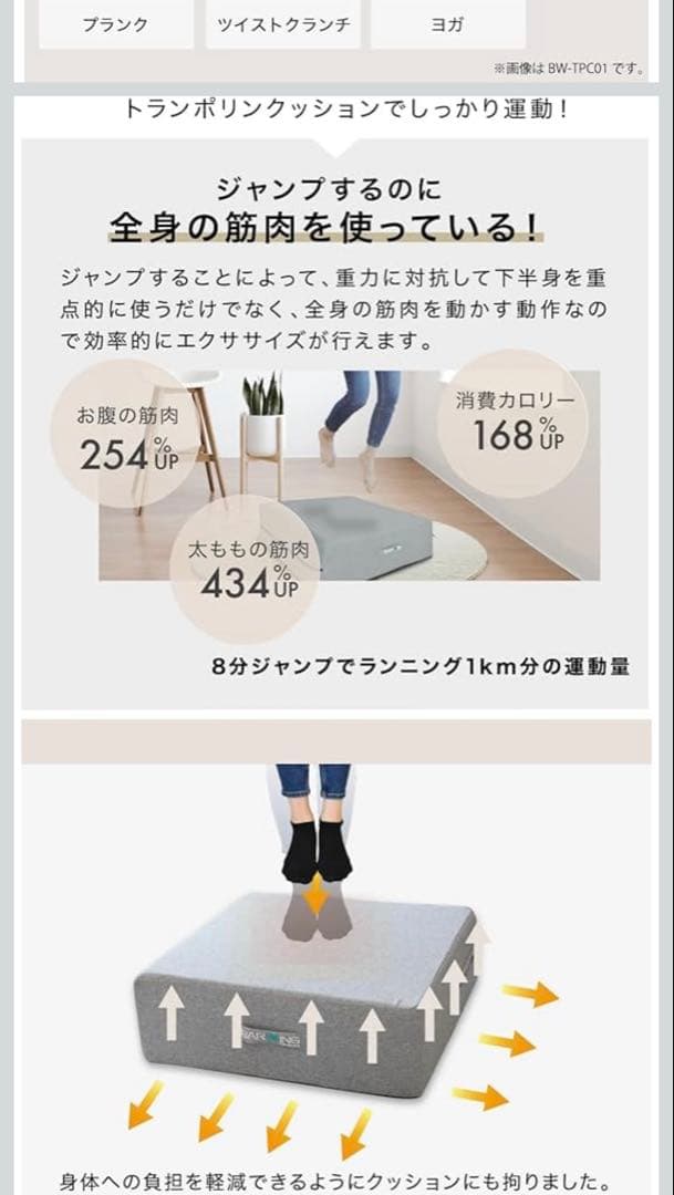 ◆ほぼ未使用美品◆トランポリンクッション 高反発 58×58cm 運動ダイエット