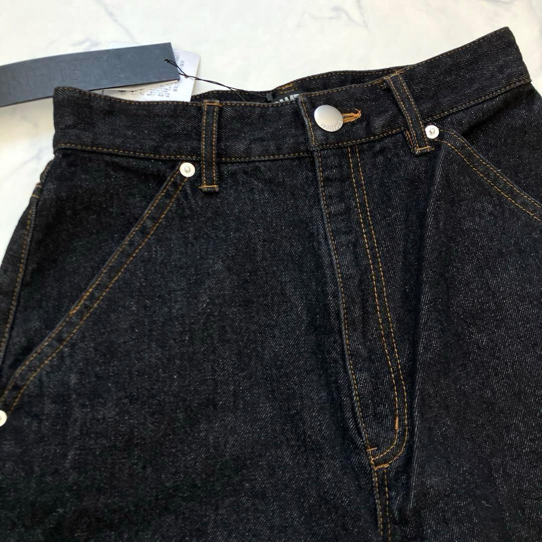 定価4.4万✨新品　パメオポーズ　パール　ワイド　デニムパンツ　ブラック　S