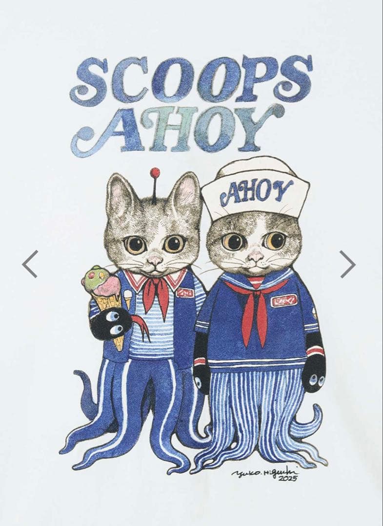 SCOOPS AHOY drawn by ヒグチユウコ　Tシャツ　グラニフ　M