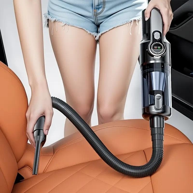 車用ワイヤレス掃除機強力吸引軽量携帯型USB充電対応LEDライト付き家でも十分