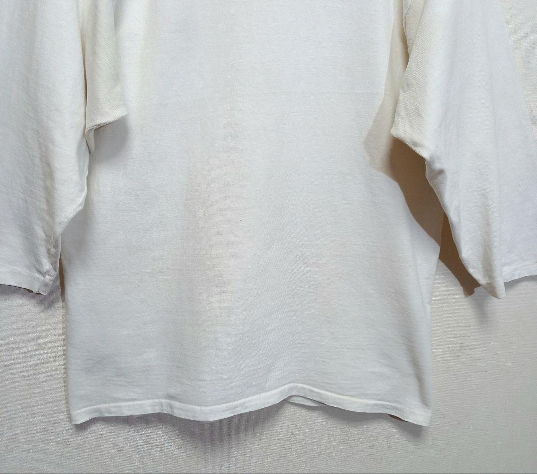 60s ビンテージ 綿100% 無地 8分丈 フットボール Tシャツ 50s