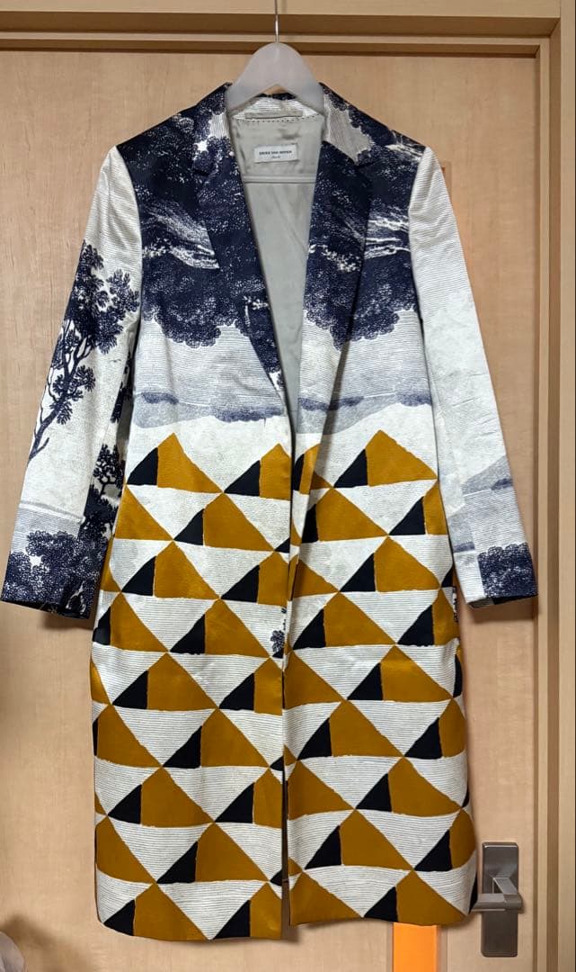 DRIES VAN NOTEN 17-18AW ロングコート　プリント　アウター