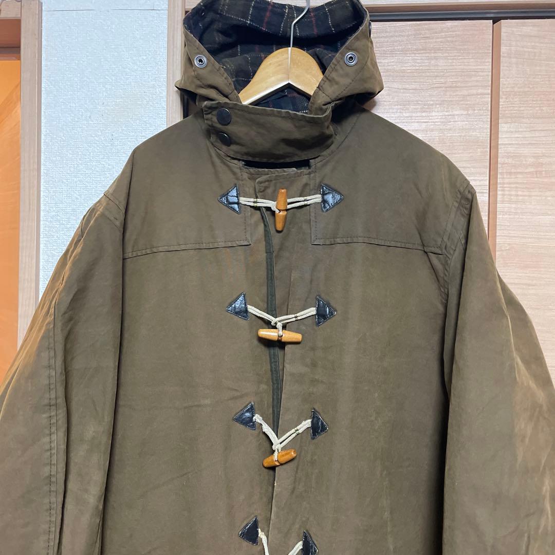 00年代 英国製 Barbour バブアー ワックスコットン ダッフルコート