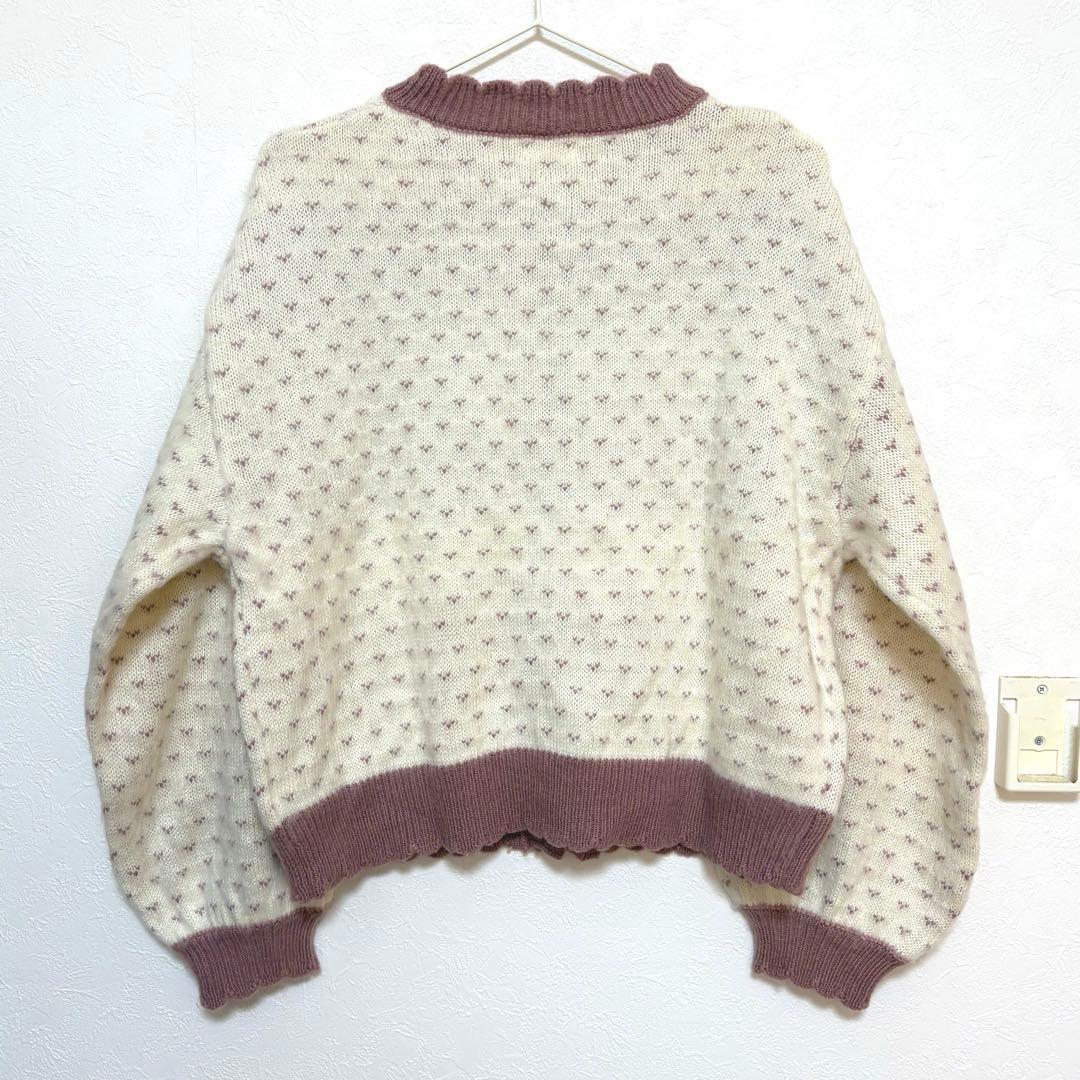 merry jenny flower gardenニットカーディガン ピンク