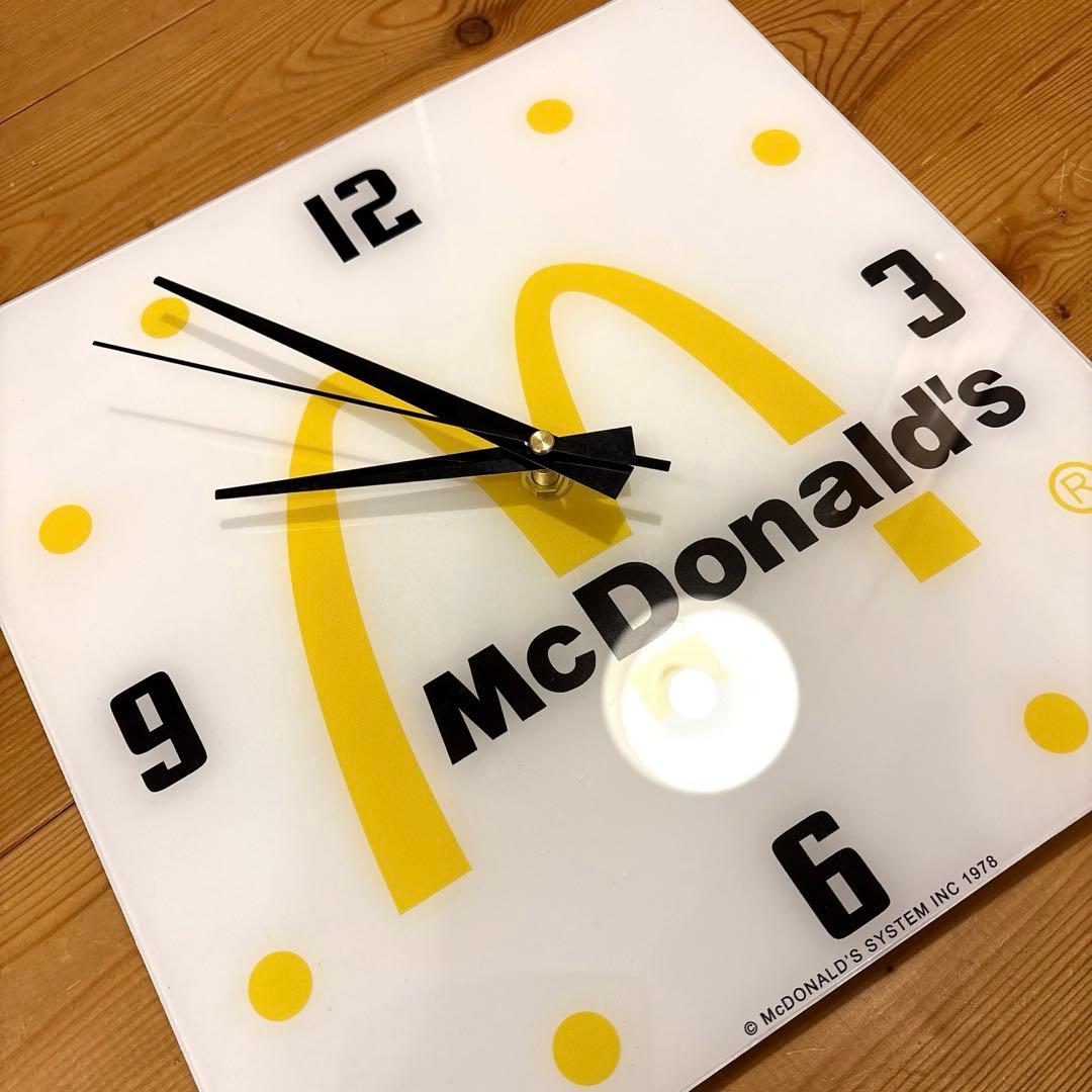 1978年　マクドナルド　ゴールデンアーチロゴ　ウォールクロック　看板　サイン