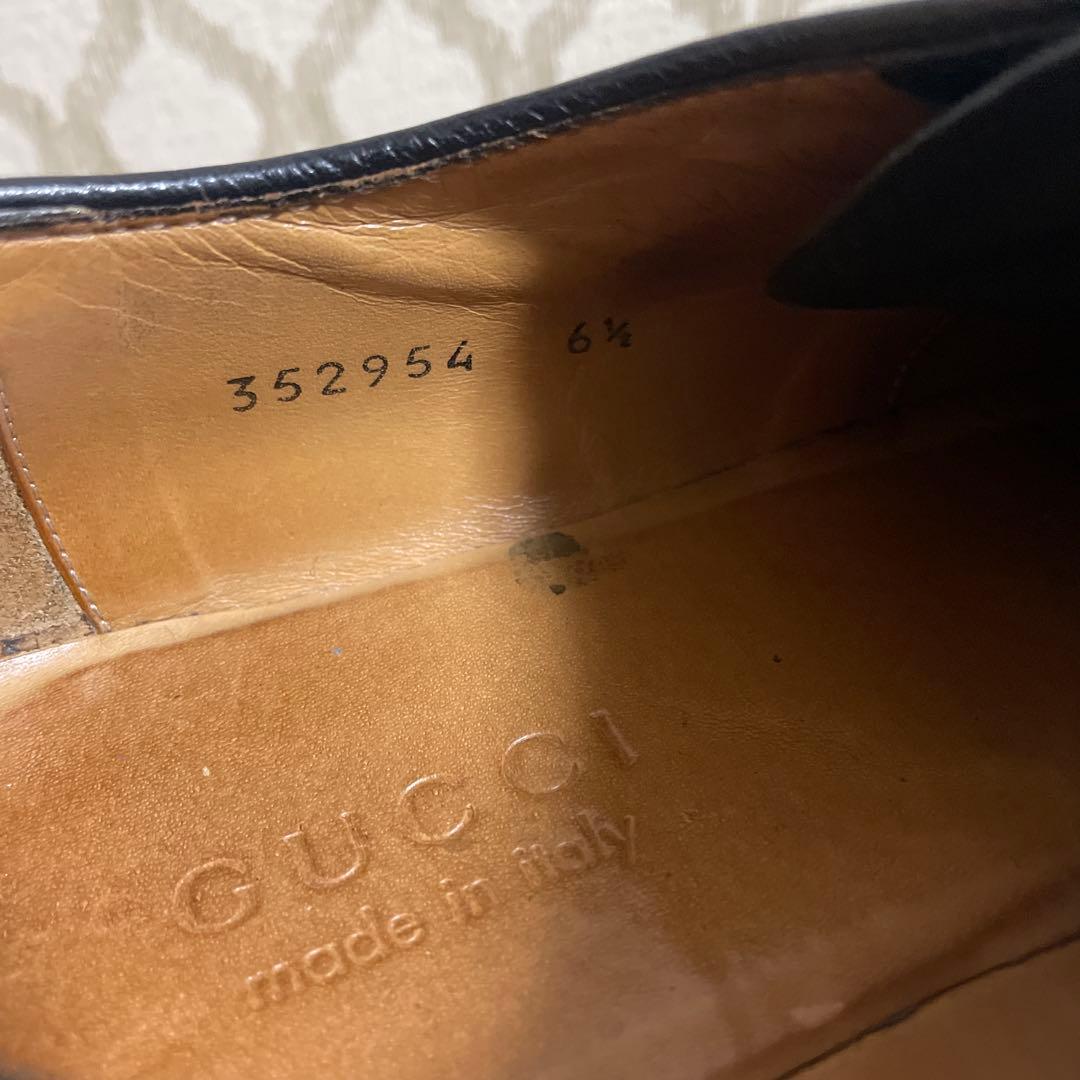 Gucci レザー デッキシューズ 黒61/2
