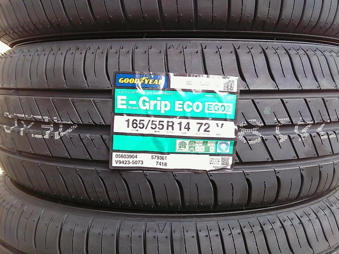 全国送料込☆165/55R14☆グッドイヤーEG02☆ルークス・ライフ