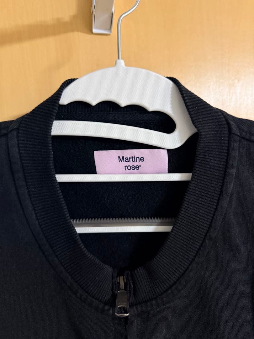 ジャケット・アウター Martine rose SHRUNKEN ZIP UP CREW / BLK