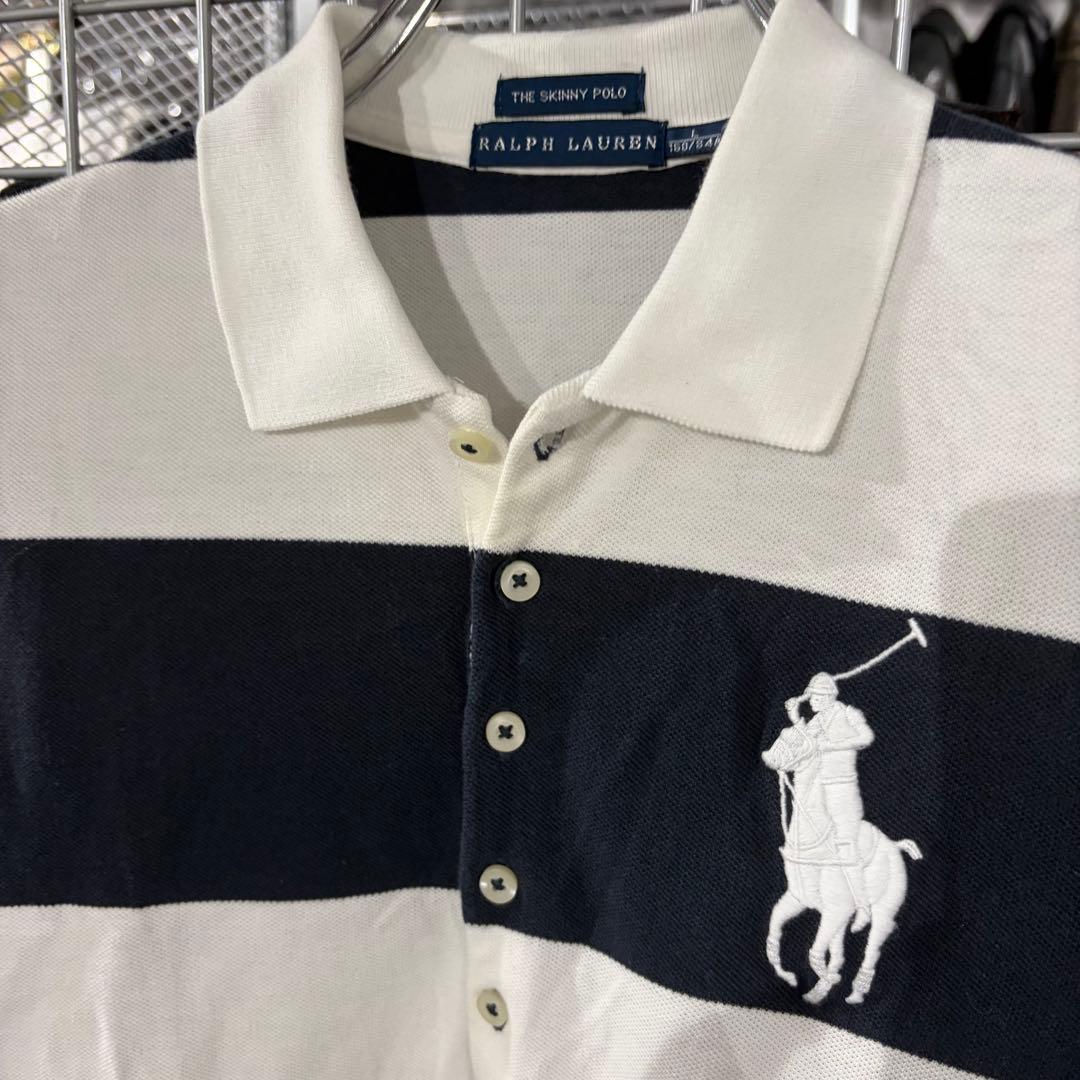 ラルフローレン　ポロシャツ　ビックポニー　Y2K 刺繍　polo ボーダー