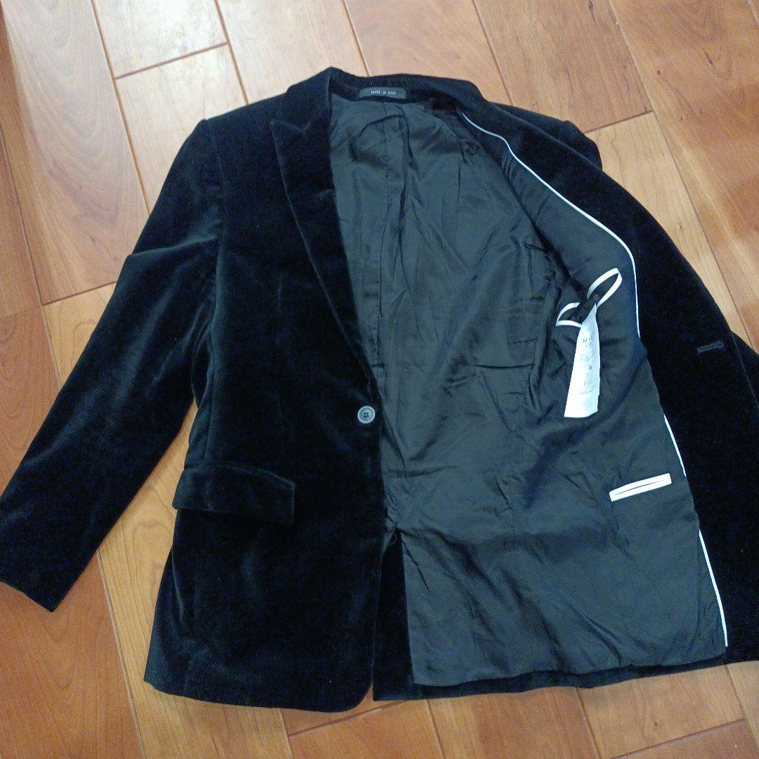 エンポリオアルマーニ　ベルベットジャケット　Size44 ブラック