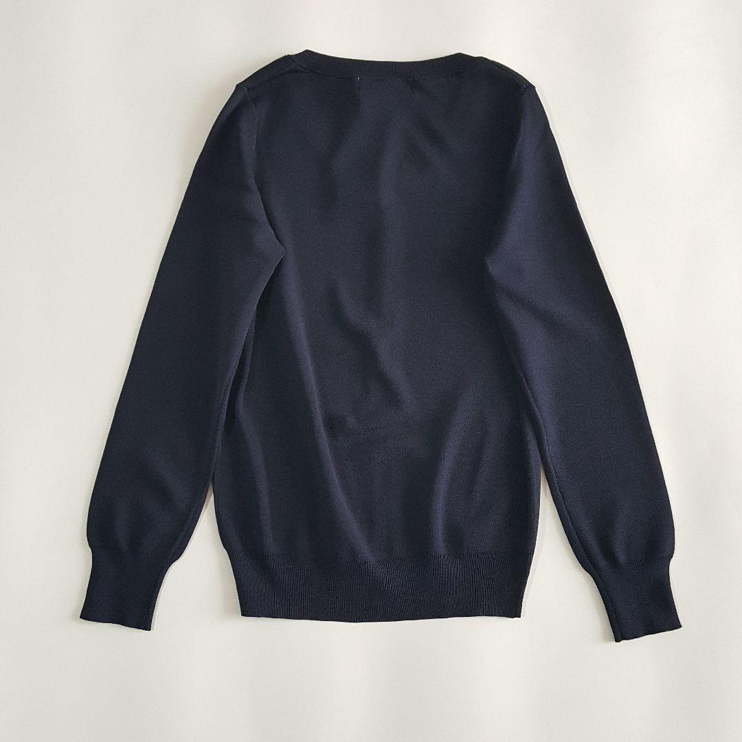 新品 JENNE フレンチ配色 アンサンブルニット カーディガン ネイビー S