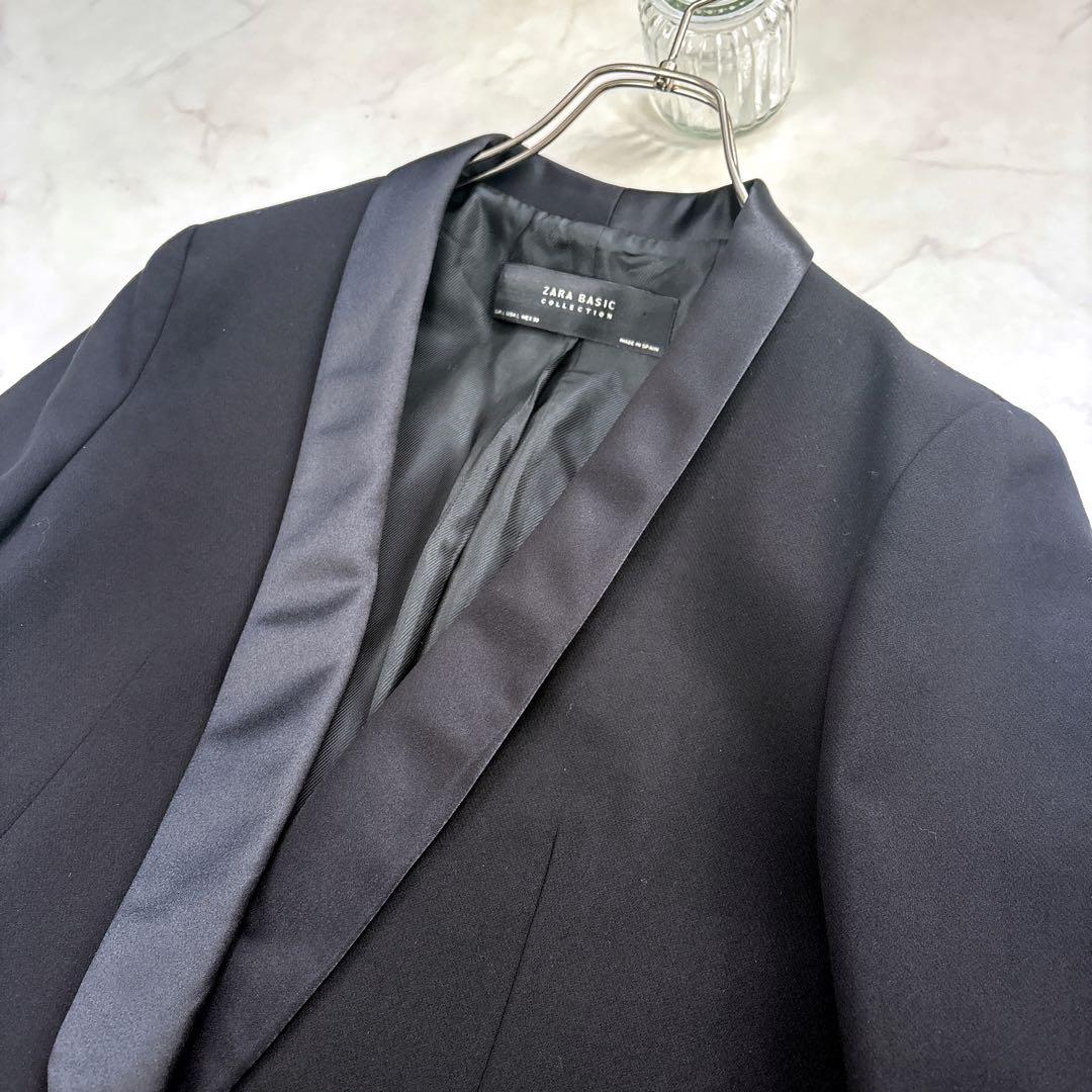 美品✨ ZARA collection サテン襟 タキシードジャケット 黒 L