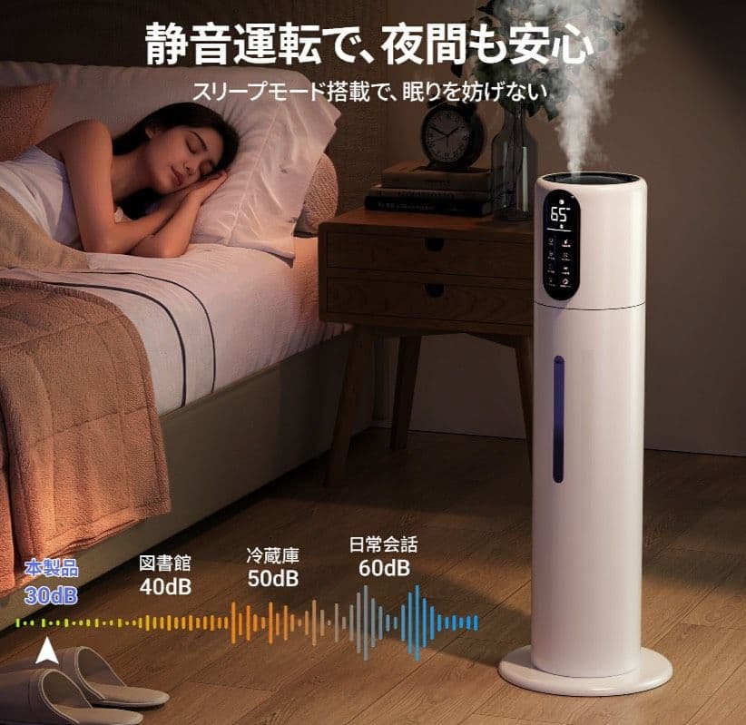 加湿器 大容量 9L 超音波加湿器 超音波式 アロマ対応 乾燥対策360°回