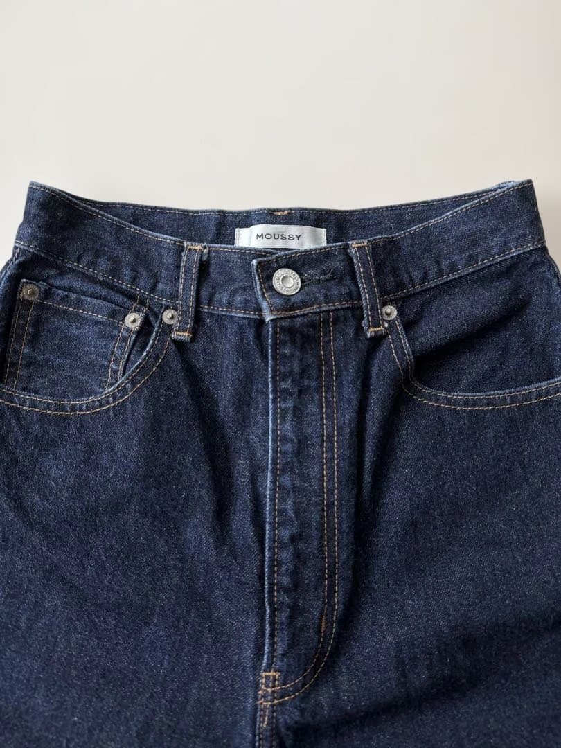 パンツ MOUSSY HW LOOSE STRAIGHT OW 25inch