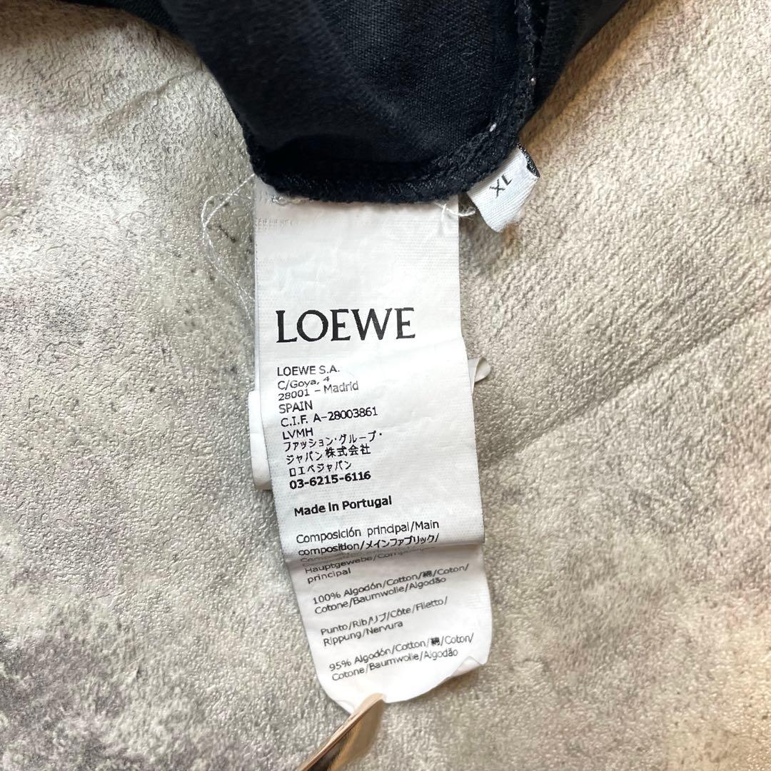 LOEWE アナグラム刺繍 ロゴプリントTシャツ 黒 メンズXL