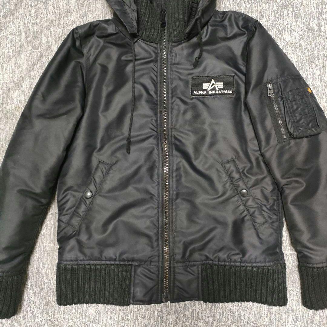 2way ALPHA INDUSTRIES MA-1 フーデッドリブジャケット