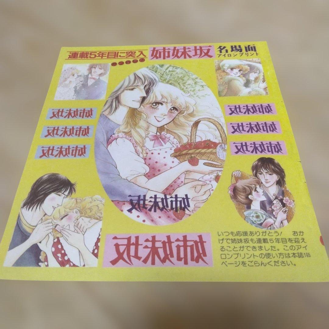 大山和栄　姉妹坂ポーチ・アイロンプリント　少女漫画全プレ　昭和レトロ　当時物
