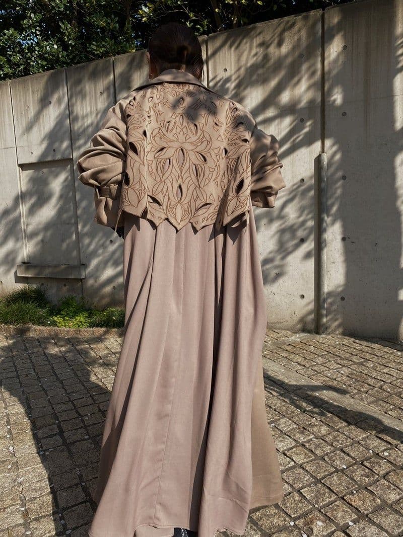 BACK CUTTING LACE COAT　ameri vintage