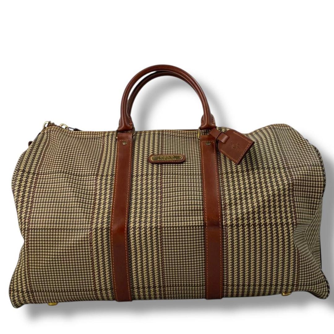 バッグ Vintage Ralph Lauren check Boston bag