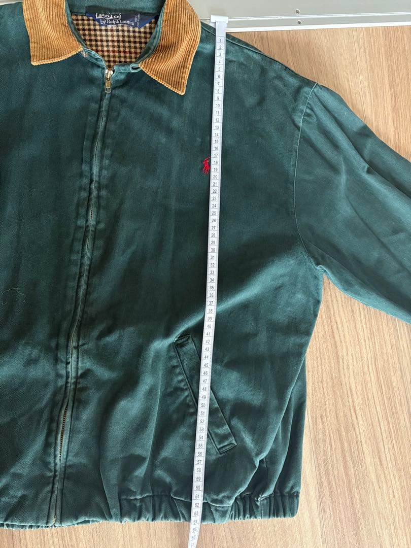 Polo Ralph Lauren 緑色 コーデュロイ襟 ジップアップジャケット