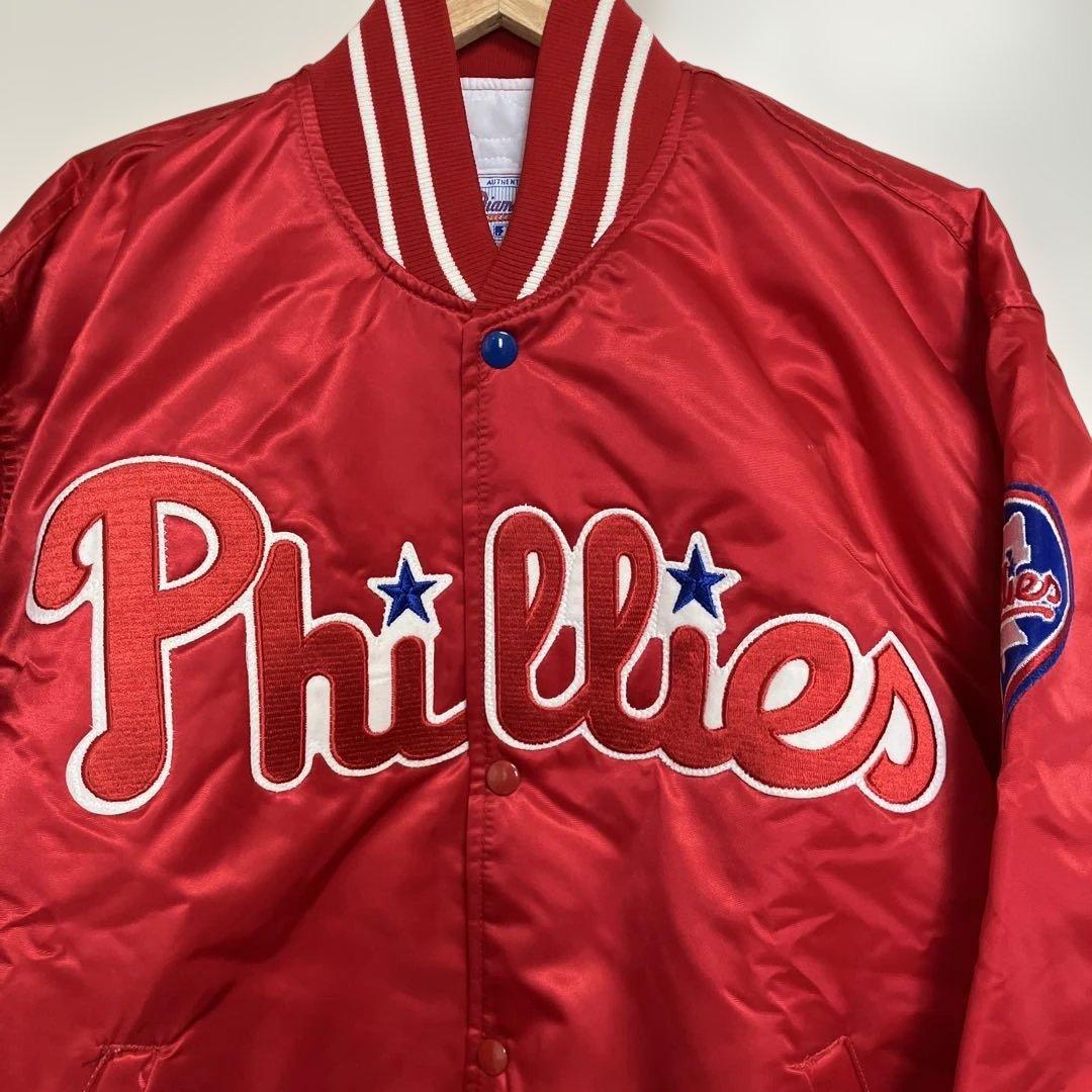 90年代　MLB フィラデルフィア フィリーズ　サテンジャンパー　L