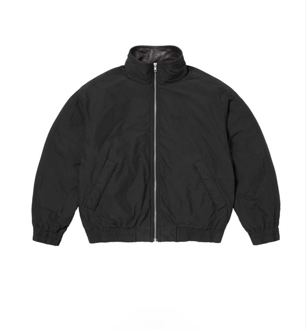 新品 SUPREME LEATHER COLLAR UTILITY JACKET