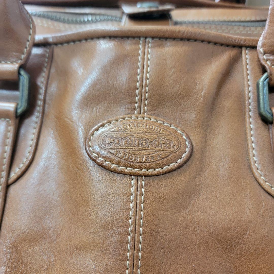 PORTER ポーター Cortina コルチナ 牛革 ボストンバッグ 旅行 茶
