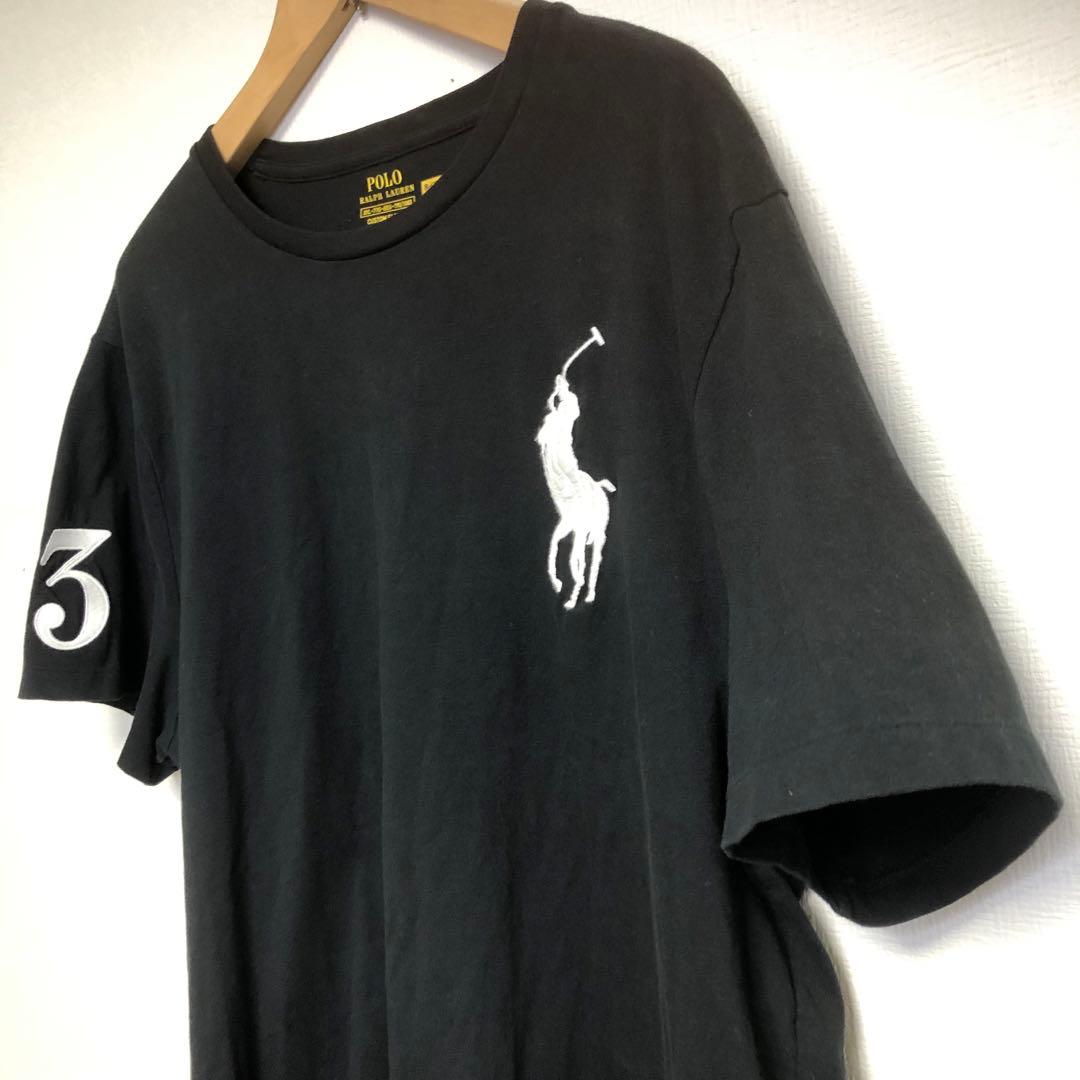 【極美品】ポロラルフローレン ビッグポニー Tシャツ 黒 XXL 刺繍