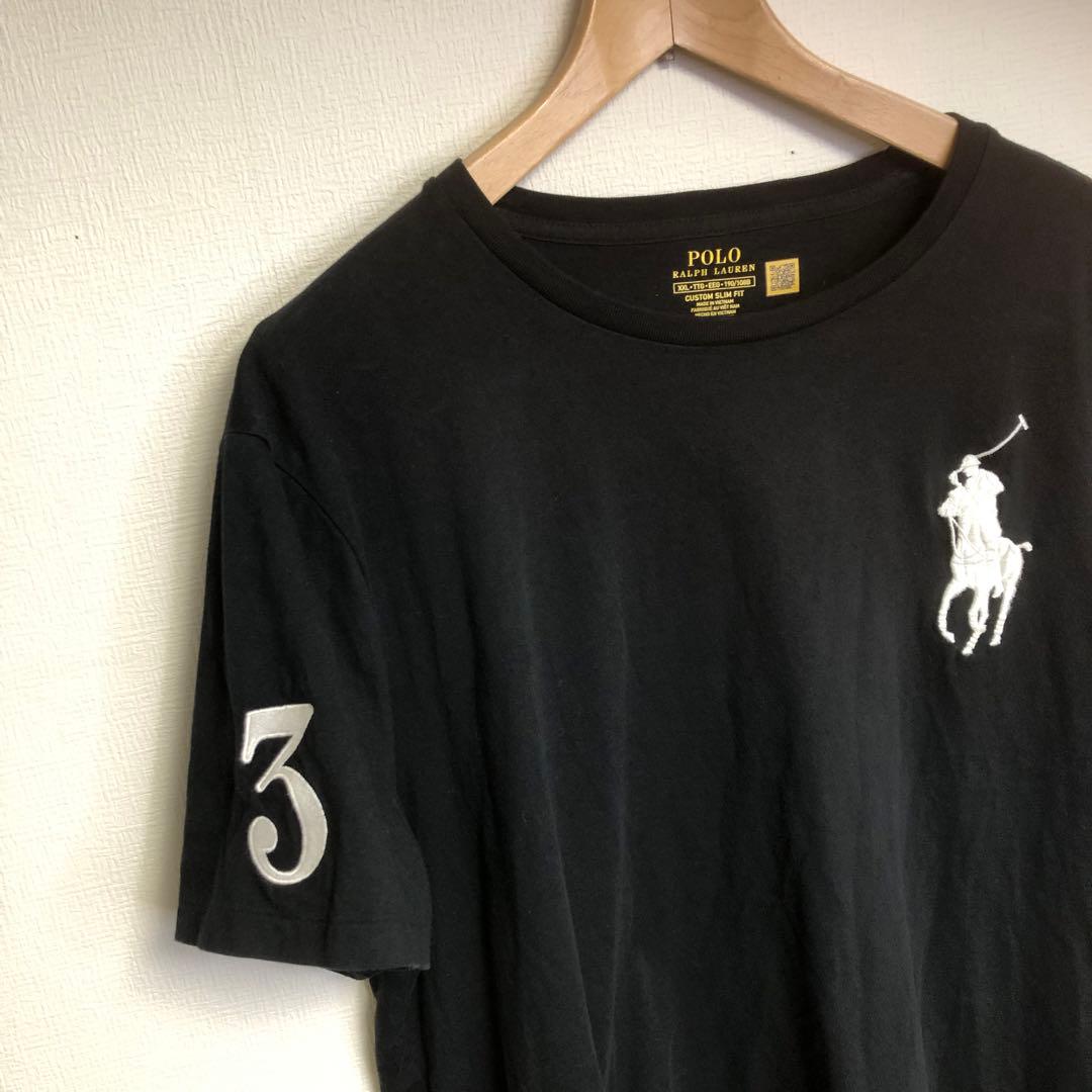 【極美品】ポロラルフローレン ビッグポニー Tシャツ 黒 XXL 刺繍