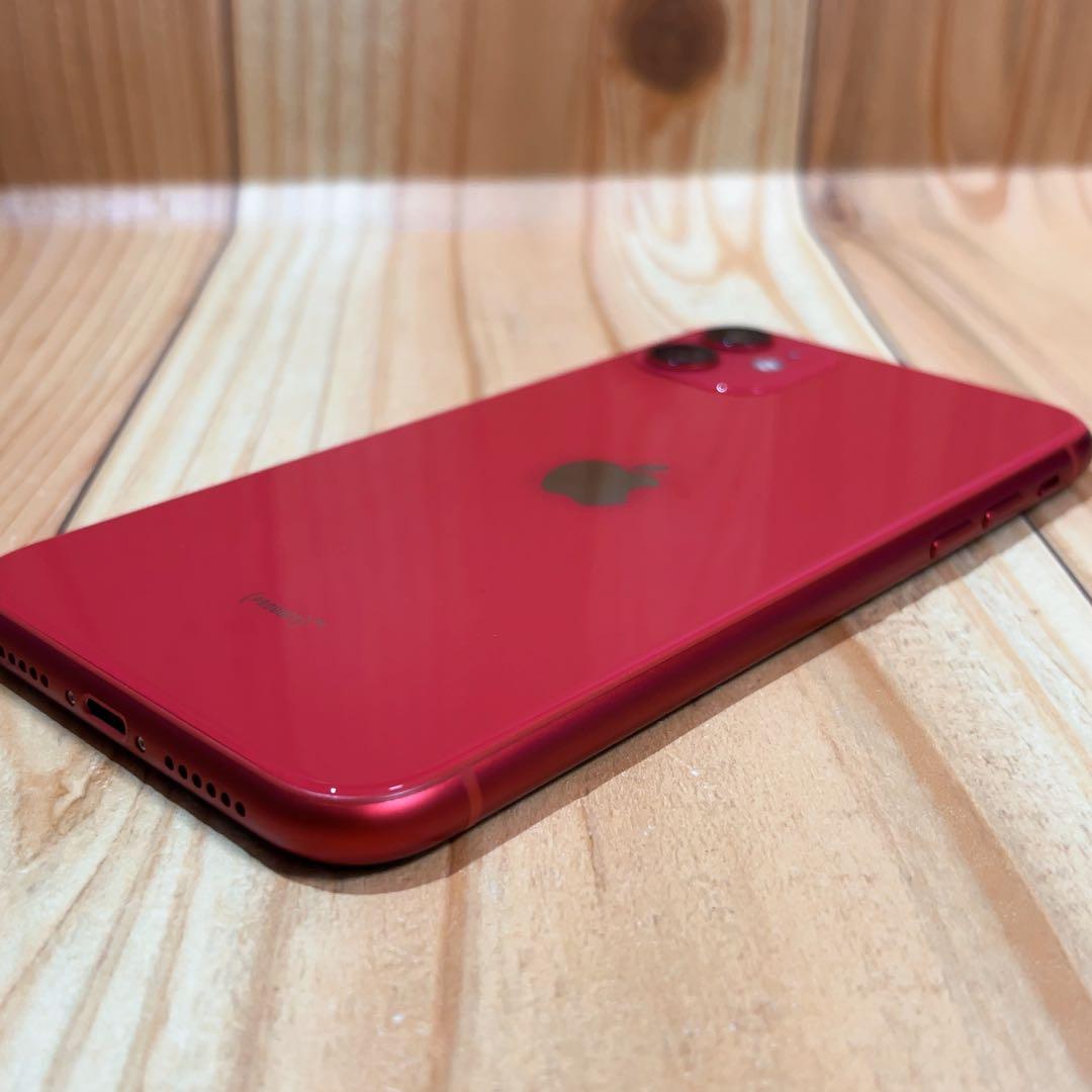 SIMフリー 本体 iPhone 11 128 GB 622 レッド 電池交換済