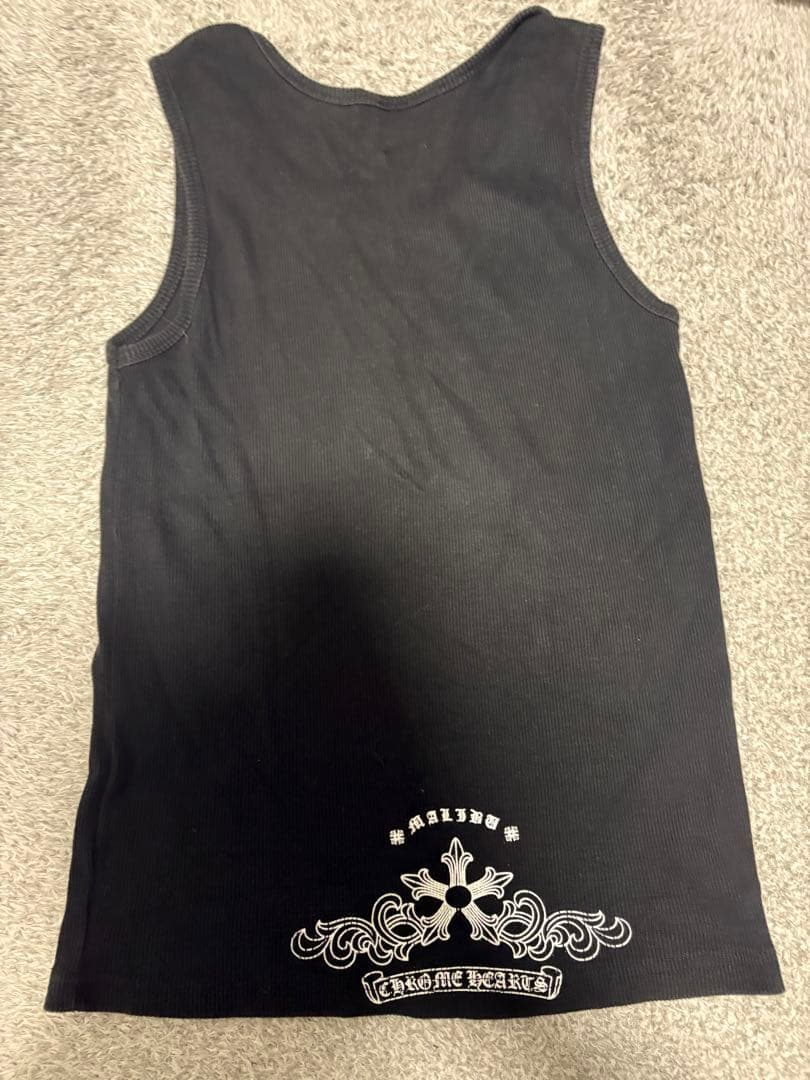 黒 タンクトップ #MALIBU CHROME HEARTS