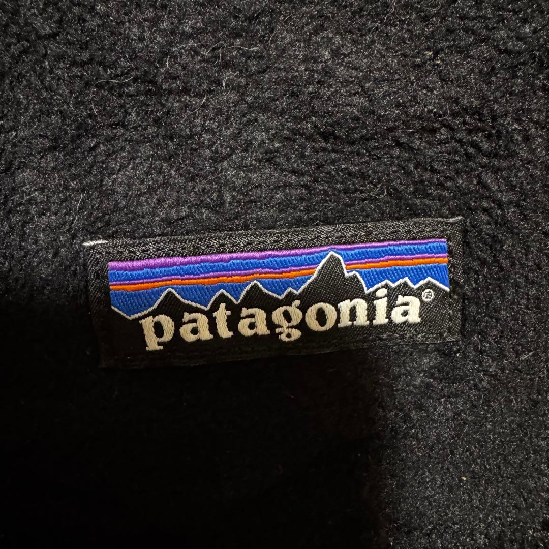 パタゴニア patagonia ベスト　フリース　シンチラ　企業刺繍　黒