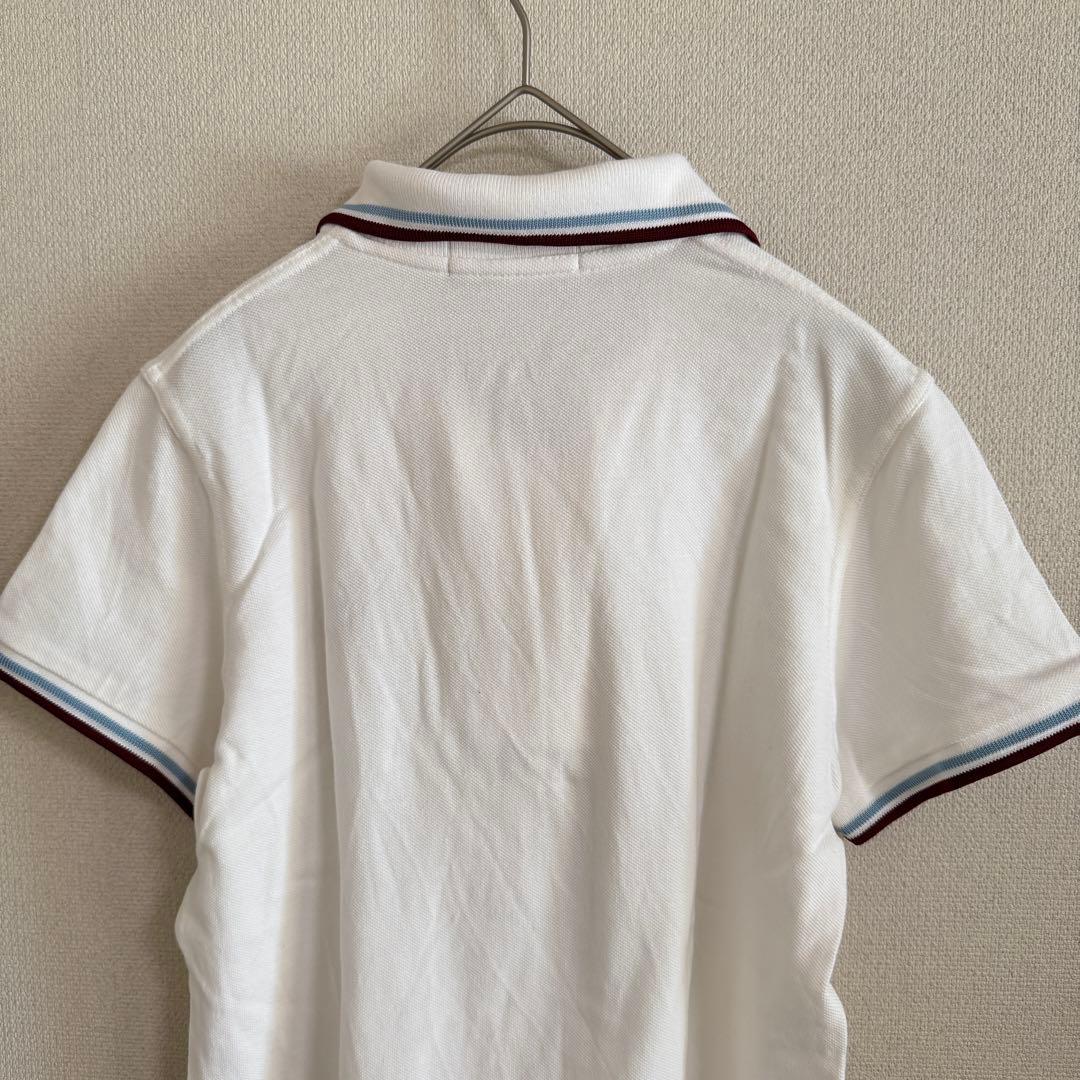 FRED PERRY/G12/ポロシャツ/水色えんじライン/UK12/USA8