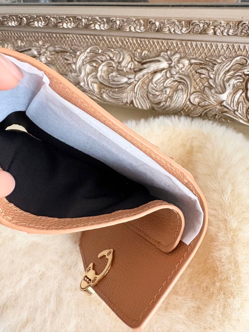 【新品】カフネ　三つ折り財布　DOUBLE-C WALLET - CAMEL