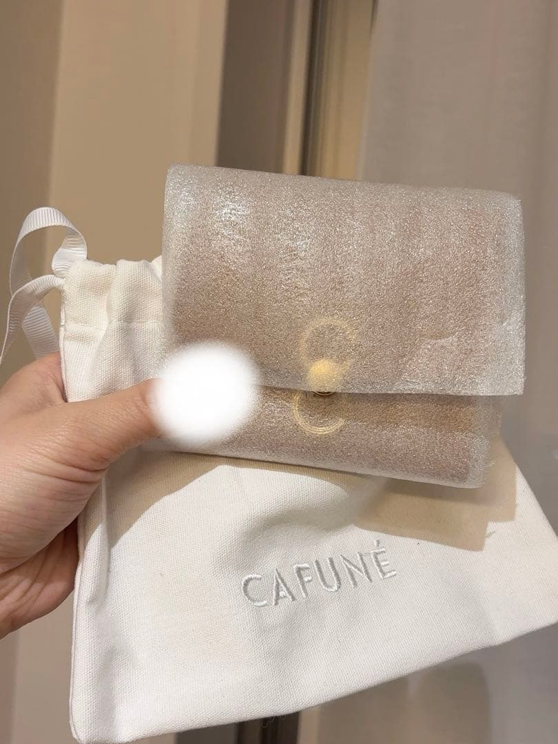 【新品】カフネ　三つ折り財布　DOUBLE-C WALLET - CAMEL