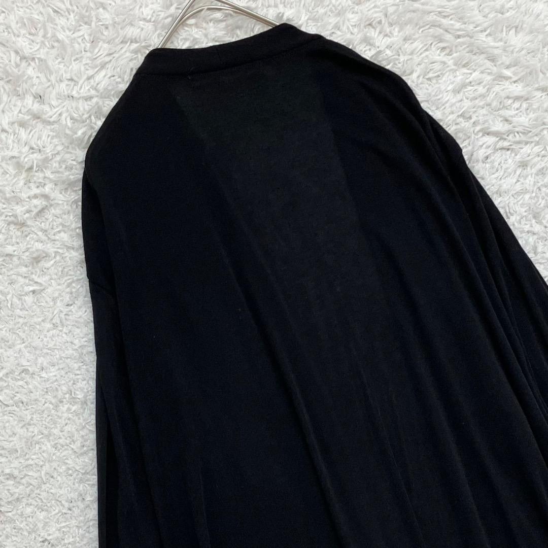 未使用級✨23区 カーディガン ロング丈 大きいサイズ 48 4XL 洗える 黒