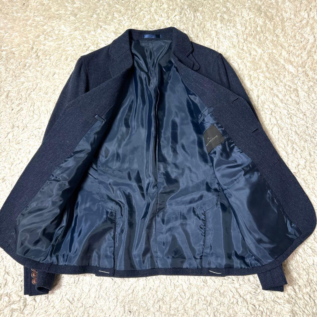 【未使用品】MEN'S MELROSE ウールテーラードジャケット ネイビー L