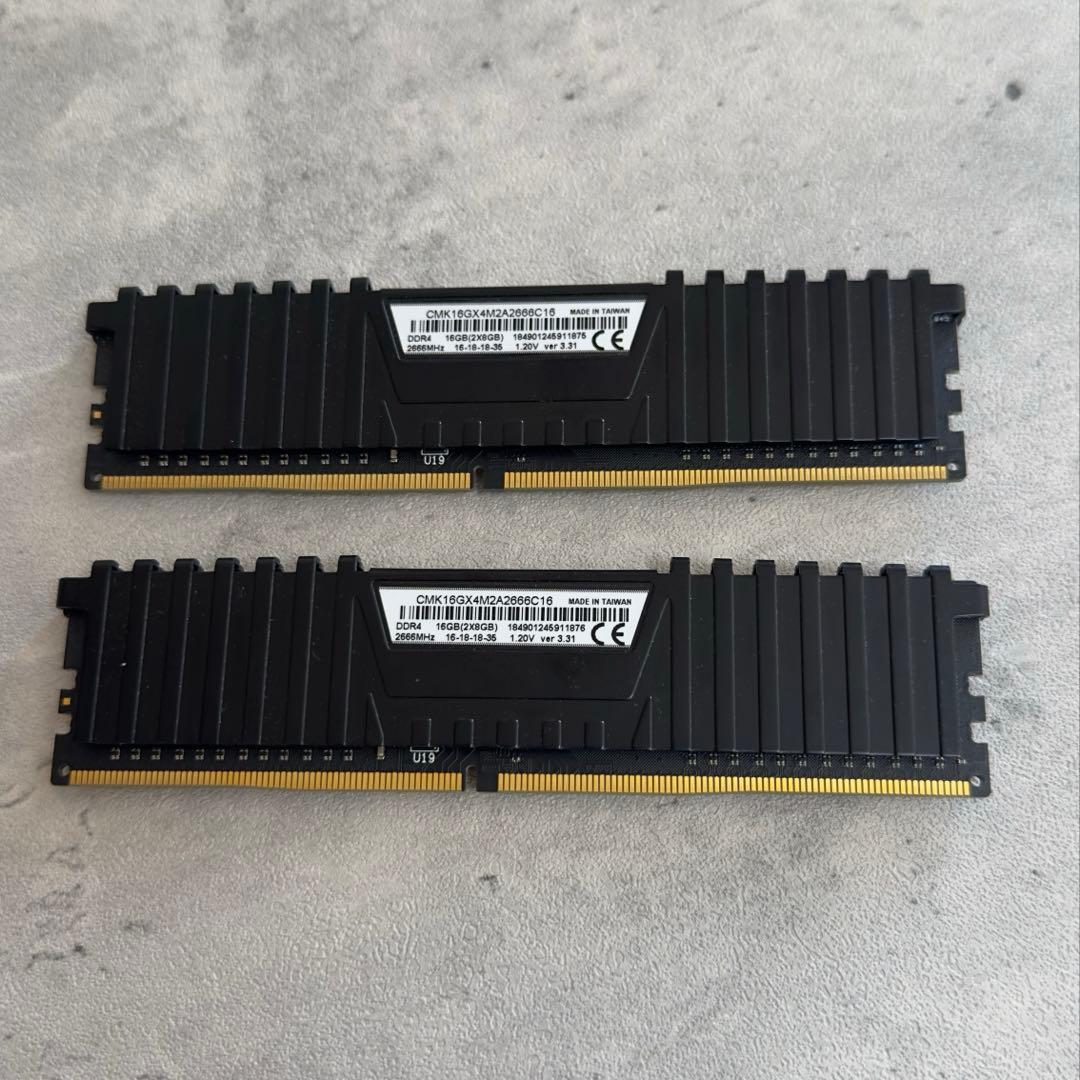 CORSAIR DDR4 16G 2666MHz 動作品