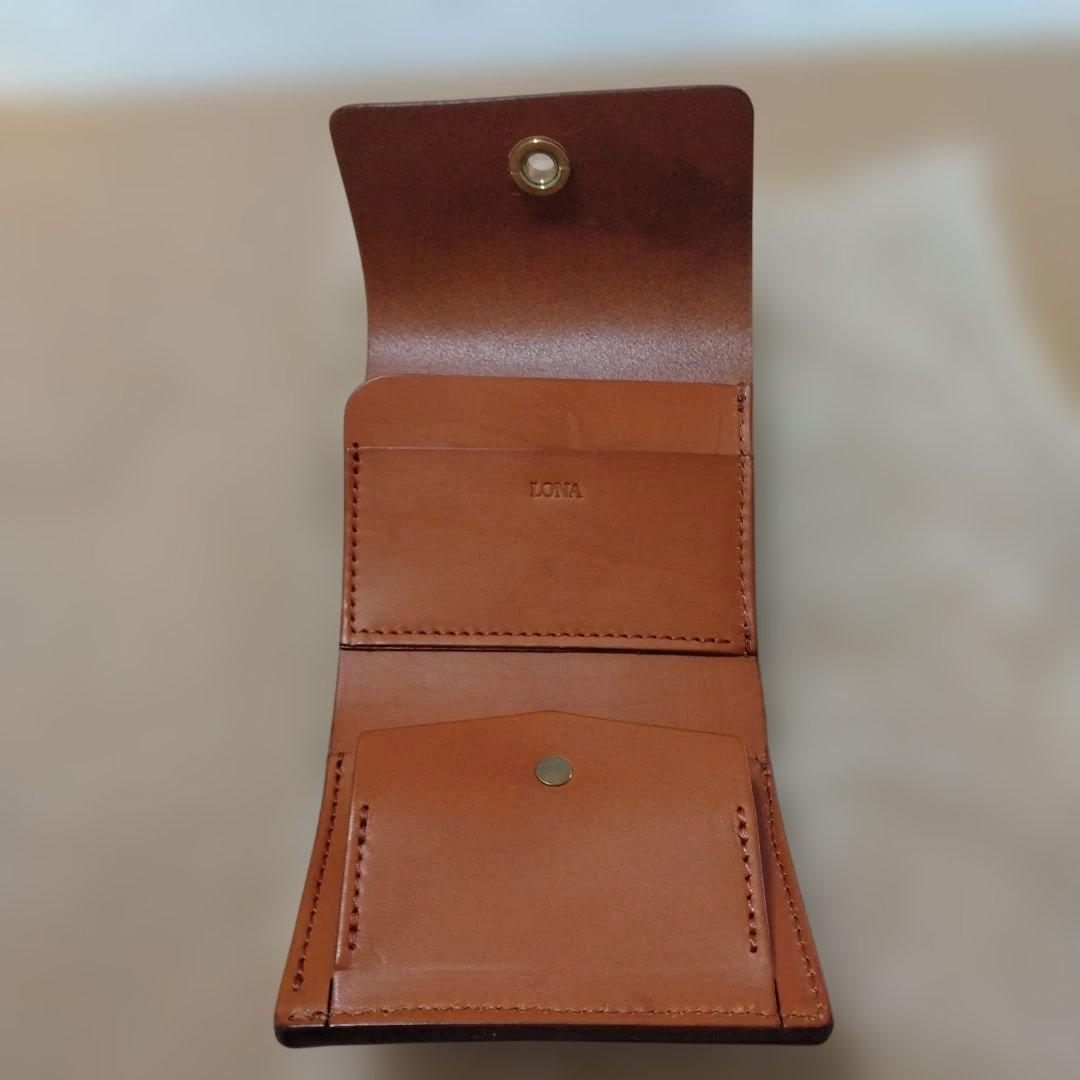 【LONA】ロナ TWIG mini wallet コニャック