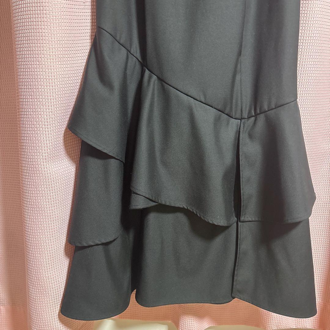 dazzlin バックレースアップアシメマーメイドスカート ブラック Sサイズ