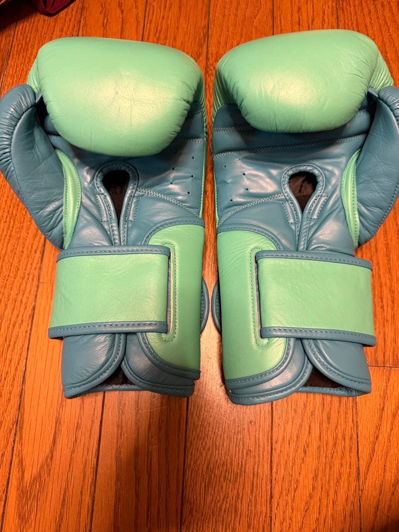 EVERLAST POWERLOCK2 ボクシンググローブ 青緑　14オンス