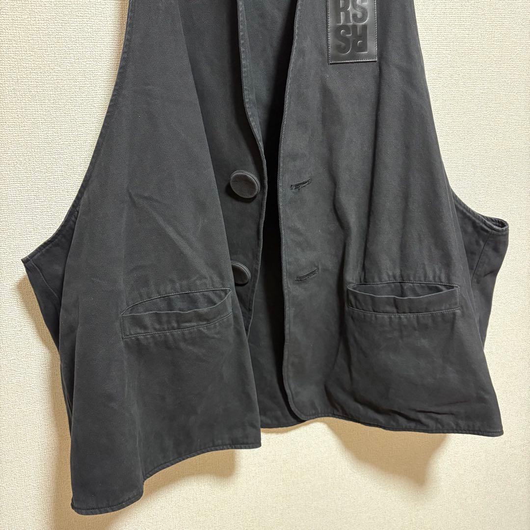 美品 RAF SIMONS 22SS ロゴパッチ オーバーサイズ ジレベスト