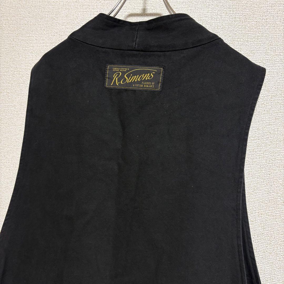 美品 RAF SIMONS 22SS ロゴパッチ オーバーサイズ ジレベスト