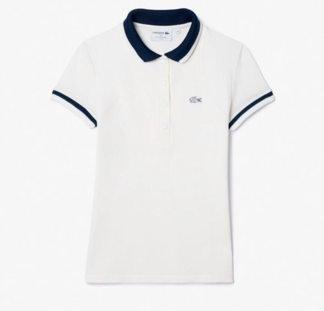 LACOSTE フランスメイドシングルジャージポロシャツレディース 34