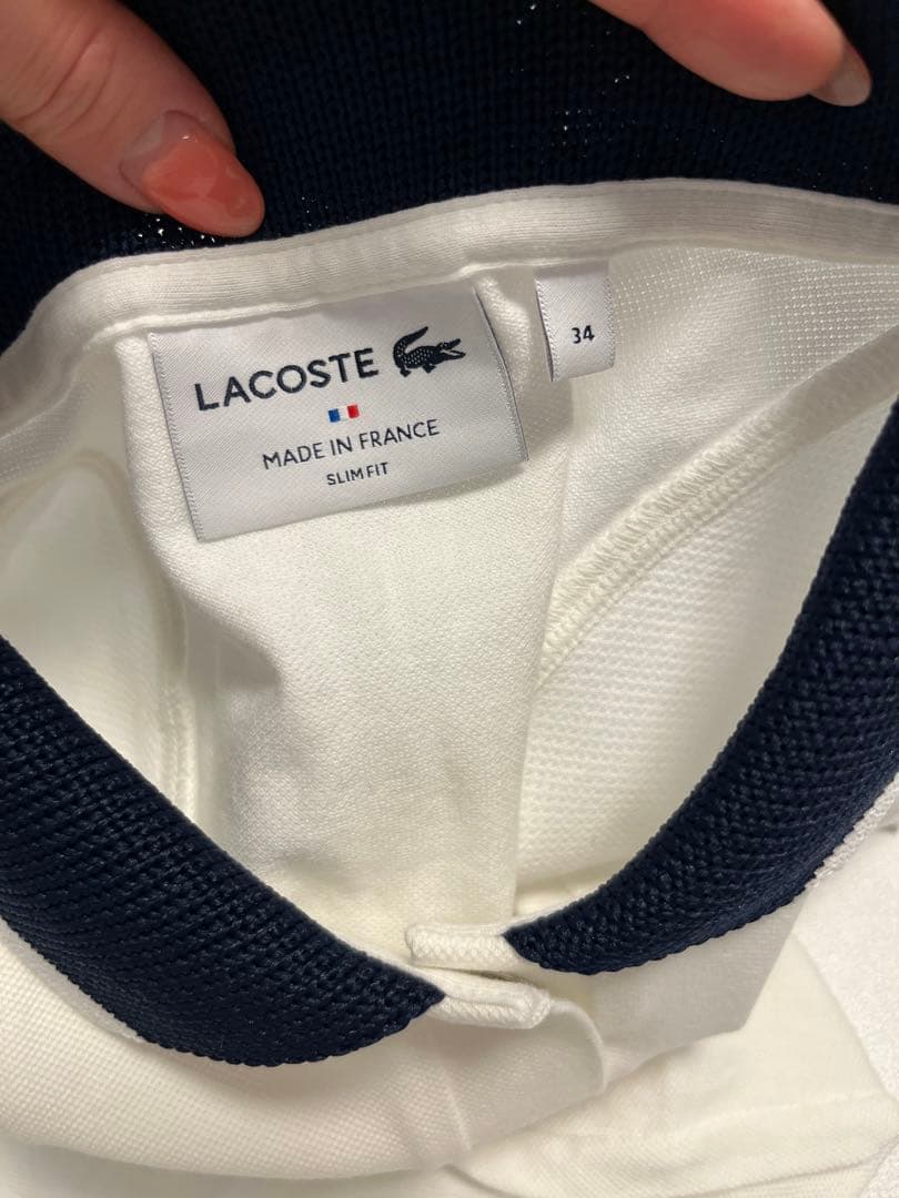 LACOSTE フランスメイドシングルジャージポロシャツレディース 34