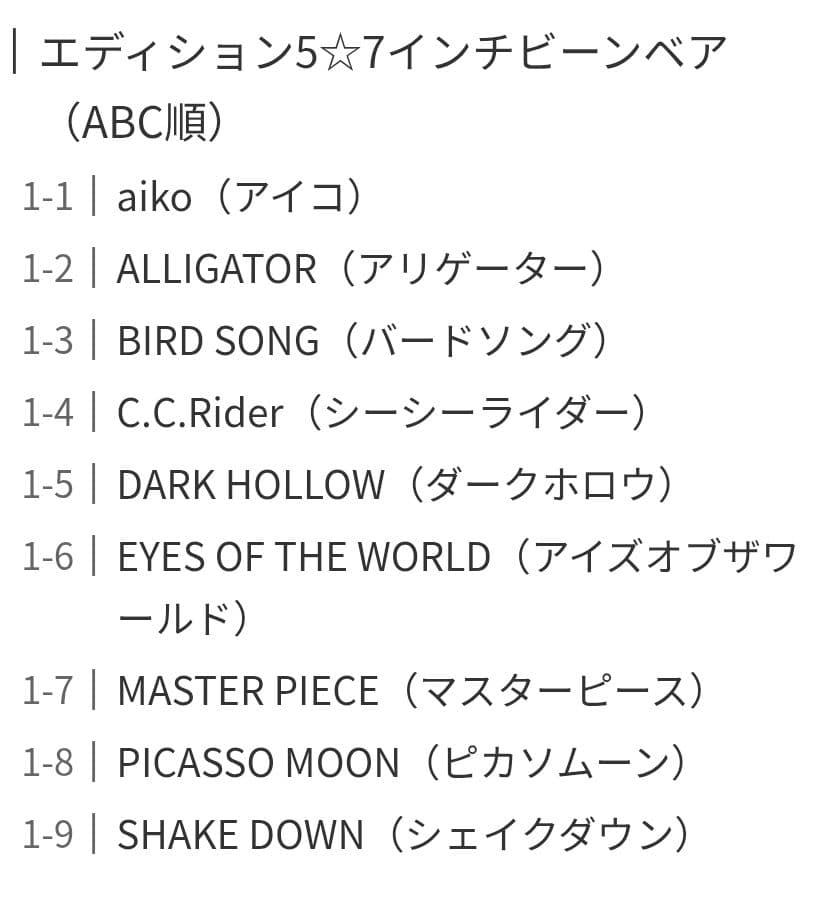 Grateful Dead エディション5　9体/9