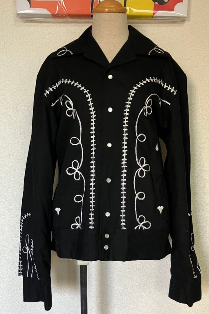Rockmount Ranch Wear 刺繍入りブラックジャケット ロカビリー