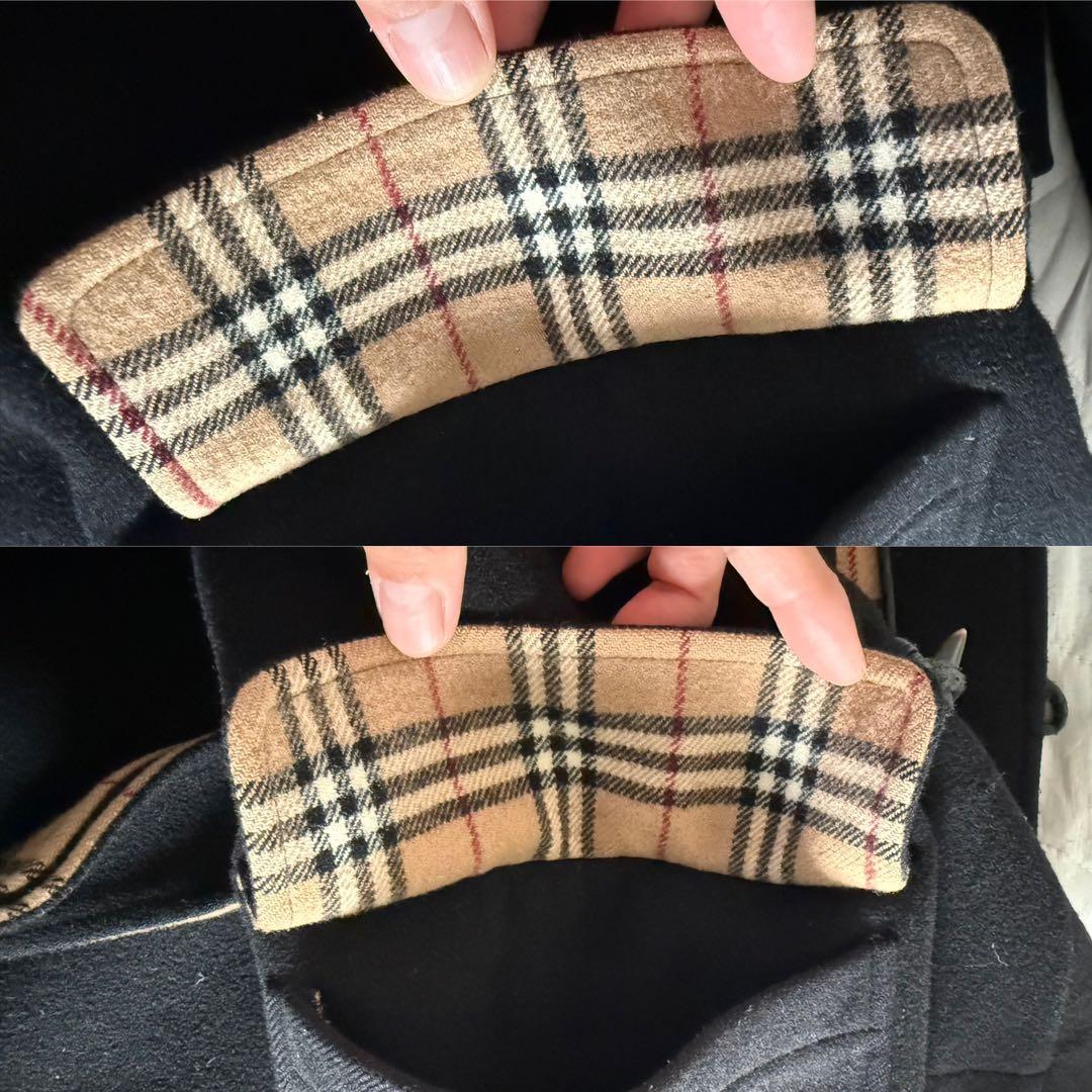 【美品、買得】バーバリーブラックレーベル　ダッフルコート/L フード付き