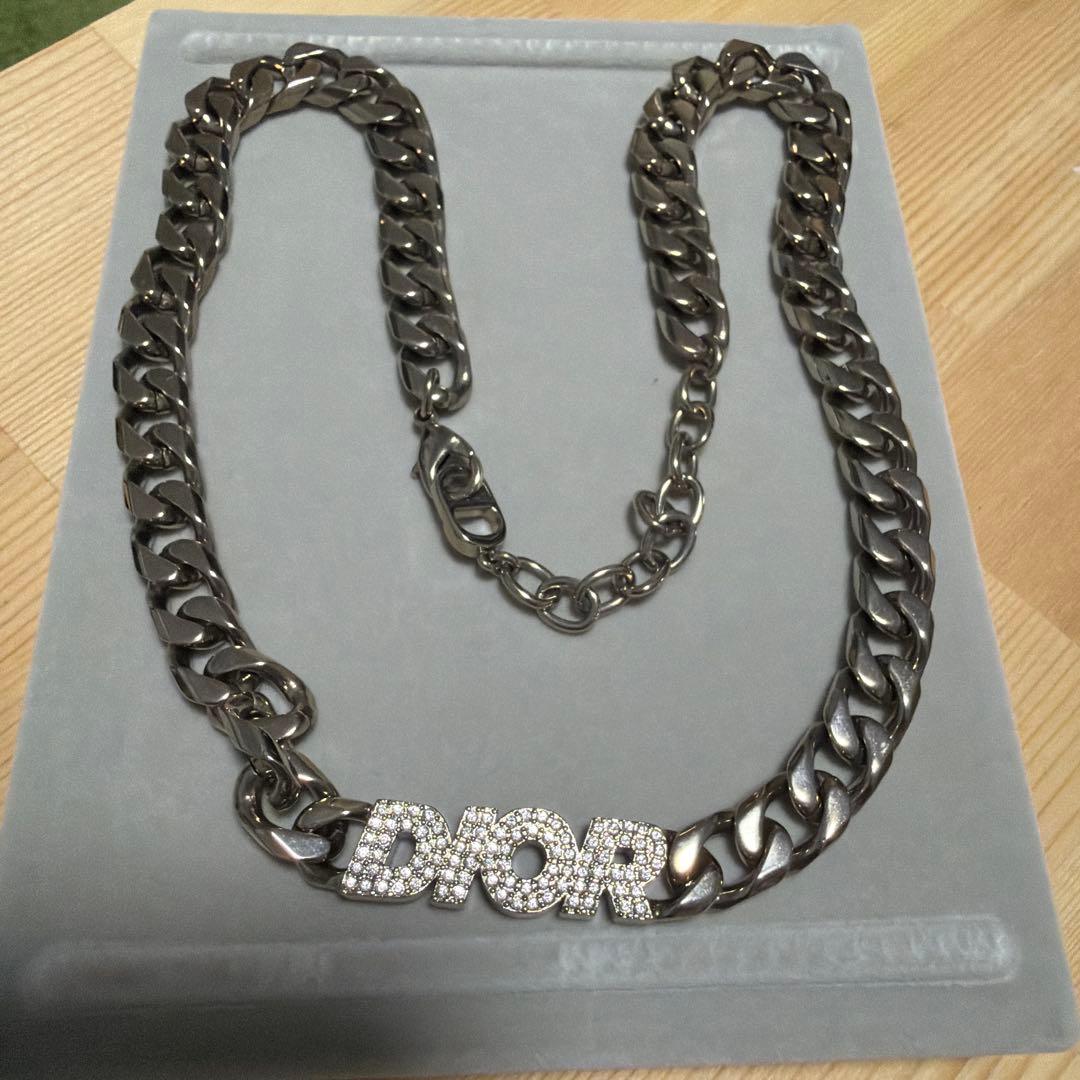 DIOR ネックレス シルバー ラインストーン