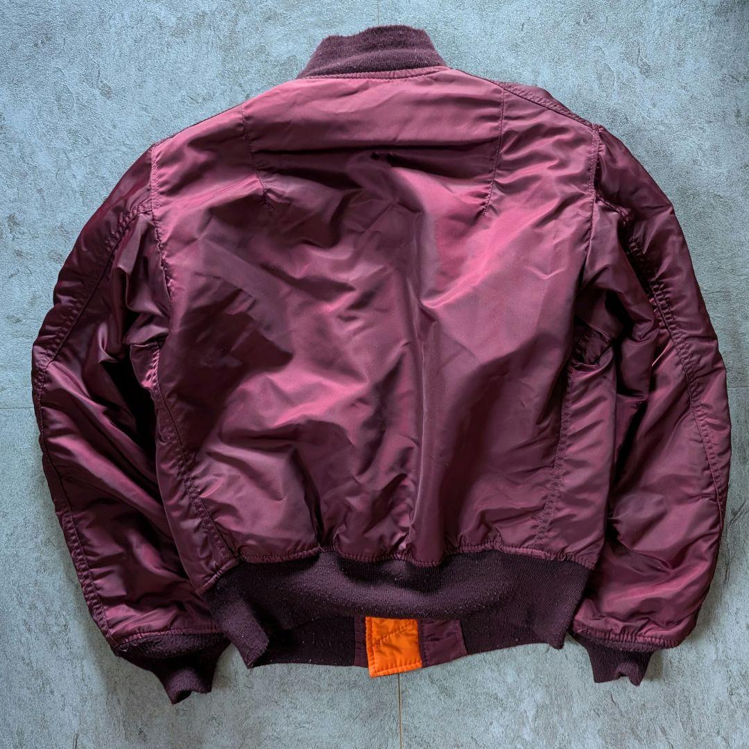 【80s】美品 三本タグ アルファ MA-1 フライトジャケット USA レッド
